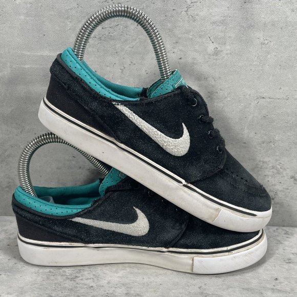 Nike Stefan Janoski GS Black Blue Skate Shoes Boy's Youth Size 4Y - 525104-013 - Picture 6 of 10